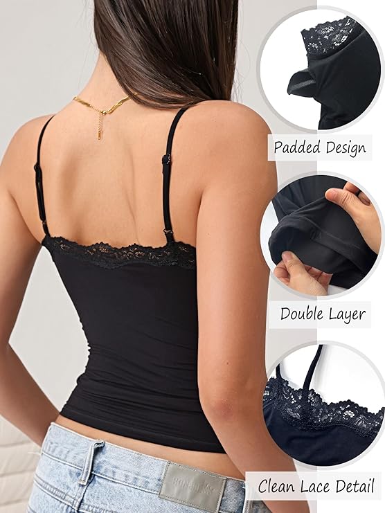 Lace Cami Top - Classic Colors