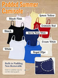 Padded Tank Tops for Women Spaghetti Strap Double Lined Camisole Top