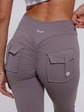 Danysu Flared Cargo Leggings with Pockets
