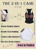 Padded Tank Tops for Women Double Line V Neck Racerback Camisole
