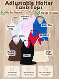 Adjustable Halter Tank Tops for Women with Built in Bra Camisole