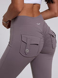Danysu Flared Cargo Leggings with Pockets