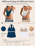 V Neck Cotton Tank Tops with Built-in Shelf Bra - Bright & Fresh