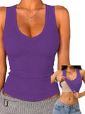 Tank Tops for Women Racerback Ribbed Sleeveless Shirts