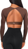 Open Back Long Sleeve Crop Top