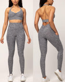 Danysu Pocket V-Back Scrunch Butt Leggings Naked Feel