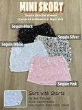 Mini Skort for Women Sexy Skirt - Sequin