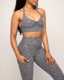 Danysu Pocket V-Back Scrunch Butt Leggings Naked Feel