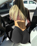 Danysu V-Back Scrunch Butt Leggings Naked Feel