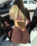 Danysu V-Back Scrunch Butt Leggings Naked Feel