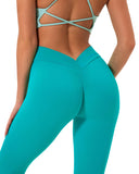 Danysu V-Back Scrunch Butt Leggings Naked Feel