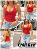 Adjustable Halter Tank Tops for Women with Built in Bra Camisole
