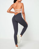 Danysu V-Back Scrunch Butt Leggings Naked Feel