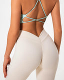 Danysu V-Back Scrunch Butt Leggings Naked Feel