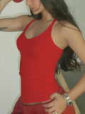 V Neck Cotton Tank Tops with Built-in Shelf Bra - Bright & Fresh