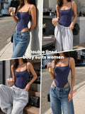 Padded Double Lined Cami Body Suit Tank Tops
