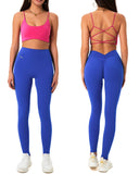 Danysu V-Back Scrunch Butt Leggings Naked Feel