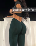 Danysu V-Back Scrunch Butt Leggings Naked Feel