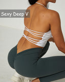 Danysu V-Back Scrunch Butt Leggings Naked Feel