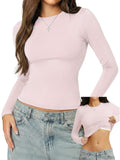 High Round Neck Long Sleeve Top