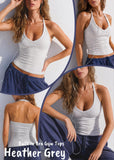 Adjustable Halter Tank Tops for Women with Built in Bra Camisole