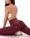 Danysu Cargo Workout Leggings with Pockets