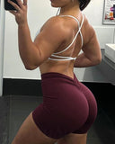 Danysu V-Back Scrunch Butt Shorts Naked Feel