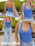 Adjustable Halter Tank Tops for Women with Built in Bra Camisole