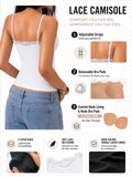 Padded Lace Cami Top Double Lined Sexy Tank Top Spaghetti Strap Club Party Shirt - Soft Pastels