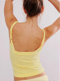 Rose Square Neck Cami Crop Top