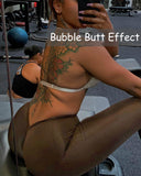 Danysu V-Back Scrunch Butt Leggings Naked Feel