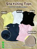 Tie Back Snatching Sexy V Neck T Shirt