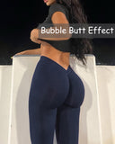 Danysu V-Back Scrunch Butt Leggings Naked Feel