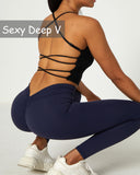 Danysu V-Back Scrunch Butt Leggings Naked Feel