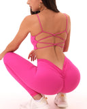 Danysu V-Back Scrunch Butt Leggings Naked Feel