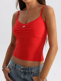 Rose Square Neck Cami Crop Top