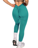 Danysu V-Back Scrunch Butt Leggings Naked Feel