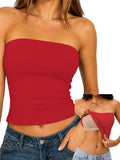 Strapless Bandeau Crop Tube Top