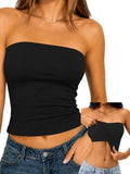 Strapless Bandeau Crop Tube Top
