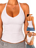 Adjustable Halter Tank Tops for Women with Built in Bra Camisole
