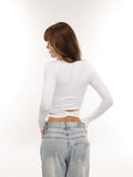 V Neck Ballet Wrap Tops for Women Pilates Outfits Long Sleeve Shirts