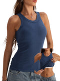 Danysu Women Racerback Tank Tops with Built in Bra