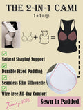 Padded Tank Tops for Women Double Line V Neck Racerback Camisole